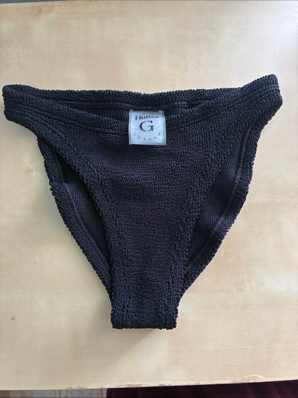 NWOT Hunza G black bikini bottoms